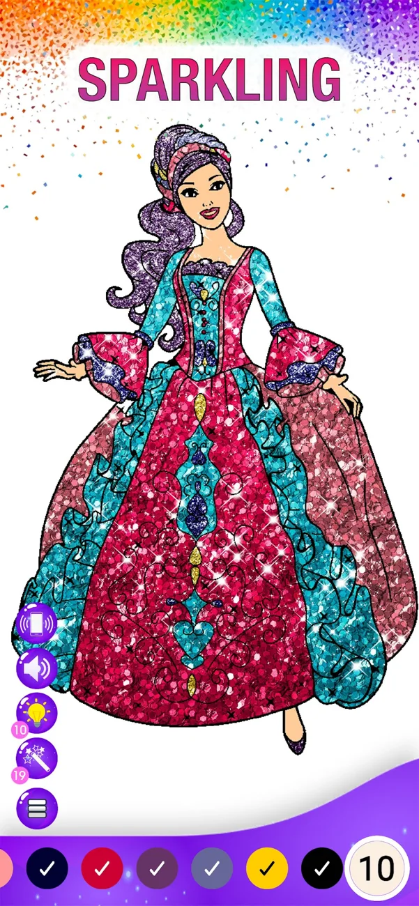Glitter Color By Number gameplay
